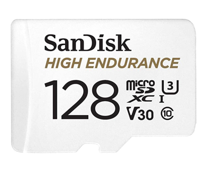 Nośnik pamięci Karta pamięci SanDisk MICRO SD 128GB HIGH ENDURANCE MONITORING 100MB/s C10 10000h + ADAPTER SD